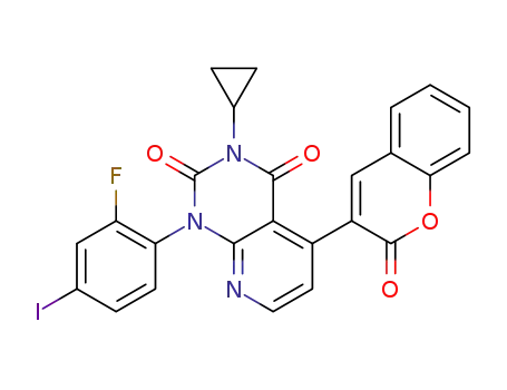 3-cyclopropyl-1-(2-fluoro-4-iodophenyl)-5-(2-oxo-2H-chromen-3-yl)pyrido[2,3-d]pyrimidine-2,4(1H,3H)-dione
