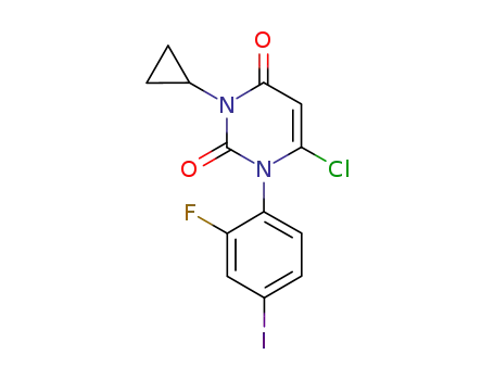 6-chloro-3-cyclopropyl-1-(2-fluoro-4-iodophenyl)-1H-pyrimidine-2,4-dione