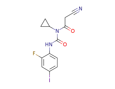 1-(2-cyanoacetyl)-1-cyclopropyl-3-(2-fluoro-4-iodophenyl)urea